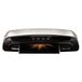 A close-up of a silver and black Fellowes Saturn 3i laminator.