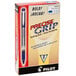 A box of 12 Pilot Precise Grip blue ink pens with blue barrels.