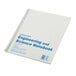 A white spiral bound National Engineering and Science Notebook with blue text on the cover.