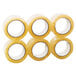 A set of six Universal clear tape rolls.