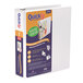 Stride 87030 QuickFit 11 inch x 8 1/2 inch White View Binder with 2 inch Slant Rings