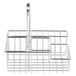 A chrome metal Clipper Mill condiment caddy with 4 compartments.
