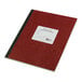 The brown National Casebound Quadrille Ruled Computation Notebook cover with a white label.