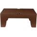 A brown plastic dunnage rack top with two bow tie ends.