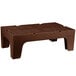 A brown plastic slotted top bow tie dunnage rack.