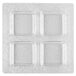 A white rectangular Clipper Mill plastic tray with four compartments.