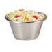 A Clipper Mill stainless steel ramekin filled with salad including cabbage and tomatoes.