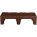 A brown rectangular Cambro dunnage rack top with slotted bow tie ends.