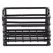 A black metal Clipper Mill by GET sugar caddy with several compartments.
