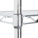 A Metro Super Erecta wire shelf with a Metro 7" chrome post on it.