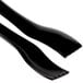 Two black Sabert disposable plastic tongs.