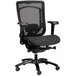 A Eurotech Seating black mesh office chair with armrests and wheels.