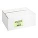 A white box with a green label for Trinity Plastics 45 gallon trash can liners.