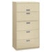 HON 685LL 600 Series 36" x 19 1/4" x 67" Putty Five-Drawer Metal Lateral File Cabinet - Legal/Letter Main Thumbnail 1