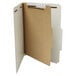 A Universal letter size classification folder with a brown cover.