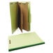 A green Universal legal size classification folder with green dividers.