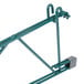 A Metroseal 3 green metal SmartWall G3 shelf support with hooks.