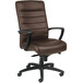 A brown Eurotech office chair with black arms.