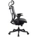 A black Eurotech office chair with a head rest.