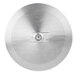 A close up of the circular metal Avantco 12" slicer blade cover.