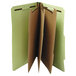 A green Universal letter size classification folder.