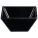 A black square GET Melamine bowl.