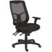 A black Eurotech office chair with mesh back and arms.