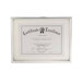 A Universal metallic silver plastic document frame with a certificate of excellence in it.