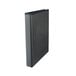 A black rectangular Universal Economy non-stick view binder with white rings.