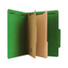 A green Universal letter size classification folder.