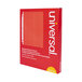 A red box of Universal clear economy sheet protectors with white text.