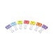 A group of Universal assorted emoji themed medium binder clips with faces on a white background.