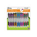 Zebra 12223 Z-Grip Assorted Ink with Clear Barrel 1mm Retractable Ballpoint Pen - 24/Set
