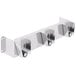 A Matfer Bourgeat metal rack with 3 hooks.