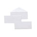 A group of white Universal white business envelopes with black diagonal seams.