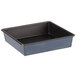 A black rectangular metal Matfer Bourgeat square cake pan.