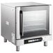 A large stainless steel Nemco countertop convection oven with glass doors.