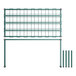 A Regency wire rack with a grid of green metal bars.