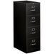 HON 314CPP 310 Series Black Full-Suspension Four-Drawer Filing Cabinet - 18 1/4" x 26 1/2" x 52" Main Thumbnail 1