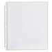 A white file with Universal clear sheet protectors inside.