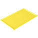 A yellow rectangular cast aluminum Tablecraft cooling platter.