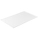 A white rectangular Tablecraft cast aluminum cooling platter.