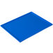 A cobalt blue rectangular cast aluminum cooling platter.