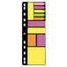 Redi-Tag 10249 270-Sheet Assorted Size and Color Ring Binder Self-Stick Note Set - 5/Box