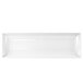 A white rectangular Tablecraft cast aluminum platter with flared edges.
