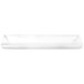 A white rectangular cast aluminum platter with flared edges.