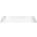 A white rectangular Tablecraft cast aluminum platter with a logo on it.