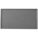 A Tablecraft granite cast aluminum rectangular tray with a gray color.