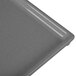 A close up of a grey Tablecraft granite cast aluminum rectangular cooling platter.