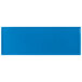 A sky blue rectangular cast aluminum cooling platter.